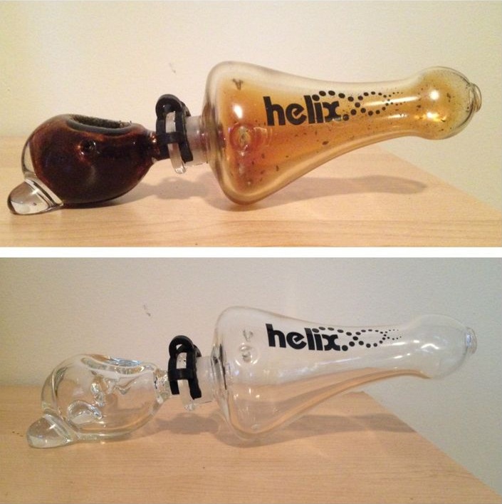 how to clean a crack pipe with rubbing alcohol